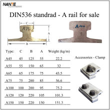 A45 Rail for Crane Rail Head with at Top/ Base 45mm